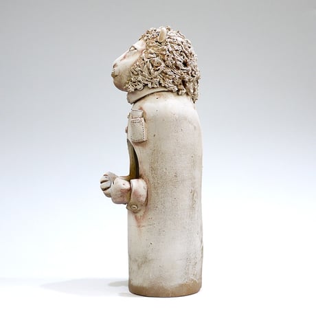 ライオンの花入れ〈Lion Vase〉／陶芸家 はらかおり｜ハンドメイド陶器の花器