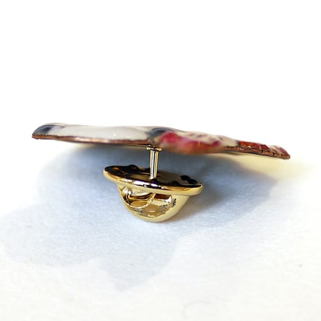 七宝焼 鯛持ち犬（鯛ちん） ピンブローチ｜Handmade Cloisonné Brooch・世良恵子 作品