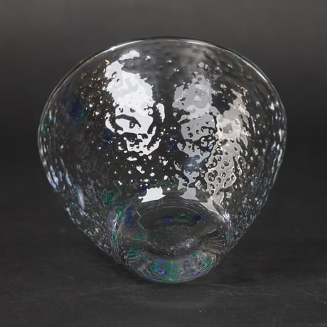 江戸硝子 酒器｜光彩盃 三色セット〈花霞・緑風・蒼天〉ぐい呑み3点組