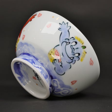 おにと桜富士｜ごはん茶碗
