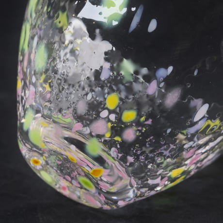 江戸硝子 酒器｜光彩盃 三色セット〈花霞・緑風・蒼天〉ぐい呑み3点組