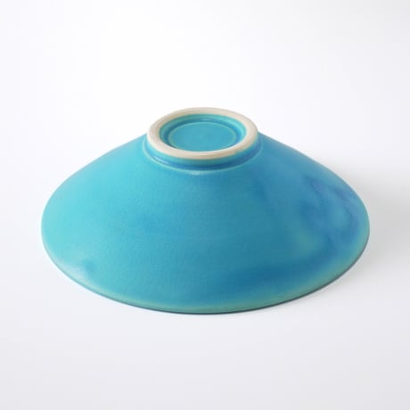 東山窯｜美濃焼 青マット釉 浅鉢｜Turquoise Matte Bowl