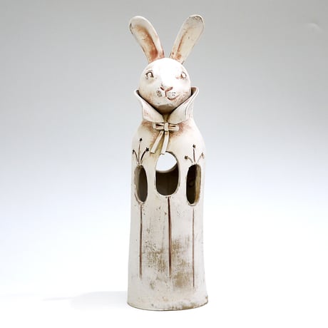 ウサギの花入れ〈Rabbit Vase〉／陶芸家 はらかおり｜ハンドメイド陶器の花器