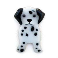 七宝焼 ダルメシアン ピンブローチ｜Handmade Cloisonné Dog Brooch・世良恵子 作品