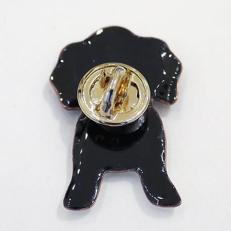 七宝焼 キャバリア・キング・チャールズ・スパニエル犬 ピンブローチ｜Handmade Cloisonné Dog Brooch・世良恵子 作品