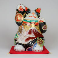 九谷焼 招き猫｜吉祥盛 富士山 Lucky Cat Japanese Craft〈縁起置物〉
