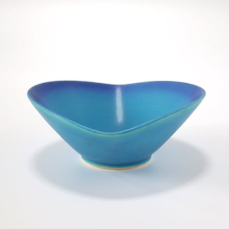 東山窯｜美濃焼 青マット釉 楕円小鉢｜Turquoise Matte Oval Bowl