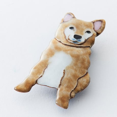 柴犬｜ブローチ｜七宝焼｜世良恵子