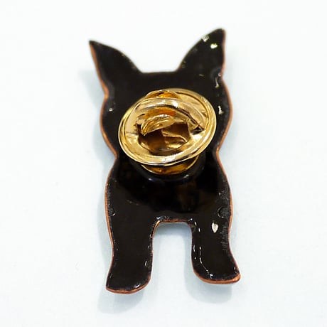 七宝焼 ボクサー ピンブローチ｜Handmade Cloisonné Dog Brooch・世良恵子 作品