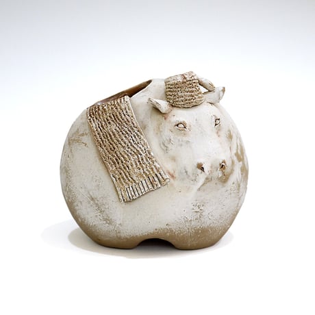 カバの花入れ〈Hippo Vase〉／陶芸家 はらかおり｜ハンドメイド陶器の花器