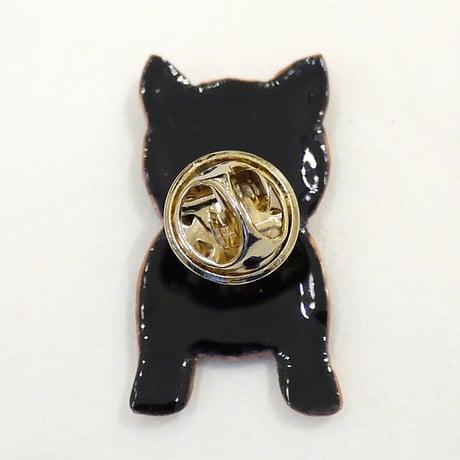 七宝焼 黒柴犬 ピンブローチ｜Handmade Cloisonné Dog Brooch・世良恵子 作品