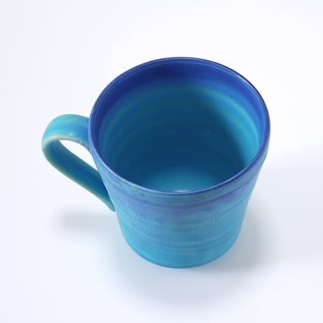 東山窯｜美濃焼 青マット釉 マグカップ｜Turquoise Matte Mug