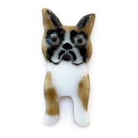 七宝焼 ボクサー ピンブローチ｜Handmade Cloisonné Dog Brooch・世良恵子 作品