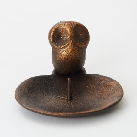 灯すフクロウ｜南部鉄器キャンドルスタンド