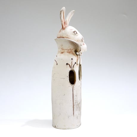 ウサギの花入れ〈Rabbit Vase〉／陶芸家 はらかおり｜ハンドメイド陶器の花器
