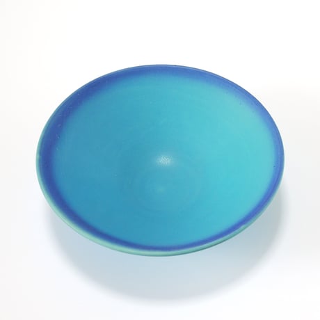 東山窯｜美濃焼 青マット釉 浅鉢｜Turquoise Matte Bowl