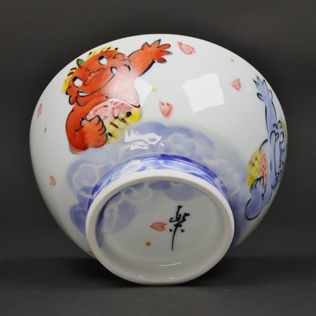 おにと桜富士｜ごはん茶碗