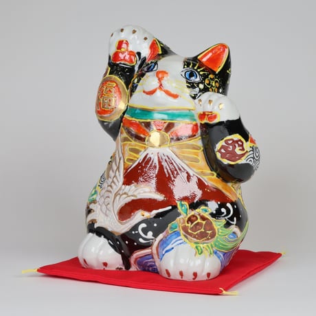 九谷焼 招き猫｜吉祥盛 富士山 Lucky Cat Japanese Craft〈縁起置物〉