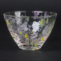 江戸硝子 酒器｜光彩盃〈花霞〉｜ガラスぐい呑み