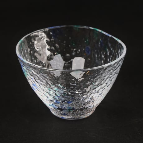 江戸硝子 酒器｜光彩盃 三色セット〈花霞・緑風・蒼天〉ぐい呑み3点組