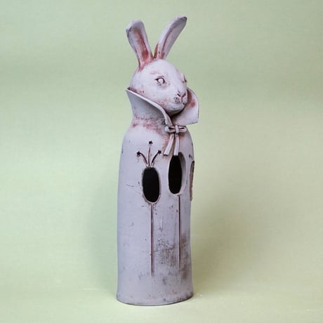 ウサギの花入れ〈Rabbit Vase〉／陶芸家 はらかおり｜ハンドメイド陶器の花器