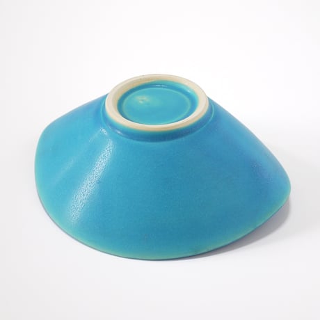 東山窯｜美濃焼 青マット釉 楕円小鉢｜Turquoise Matte Oval Bowl