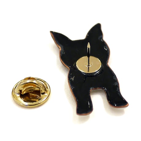 七宝焼 ボクサー ピンブローチ｜Handmade Cloisonné Dog Brooch・世良恵子 作品