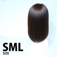 人毛100％フルウィッグ【 ミディアムボブ 毛長 38㎝ / バージン毛 / ストレッチネット総手縫 / 分け目引抜 】