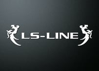 切文字ステッカー　Eタイプ　LS-LINE　白反射　20ｃｍ