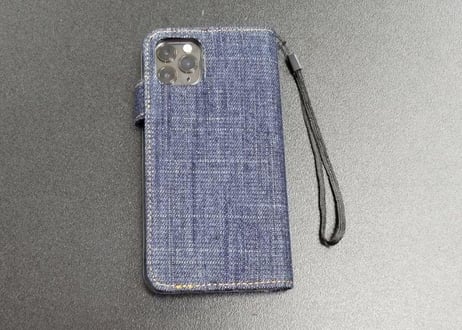 カジュアルデニムケース　iphone11 インディゴブルー・ライトブルー