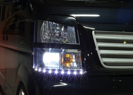 側面発光LEDテープ　ツインカラーバージョン　60ｃｍ左右セット