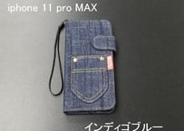 カジュアルデニムケース　iphone11proMAX インディゴブルー