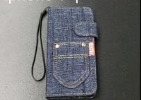 カジュアルデニムケース iphone11pro インディゴブルー