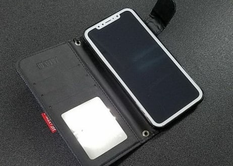 カジュアルデニムケース　iphoneX /XS共通　インディゴブルー・ライトブルー