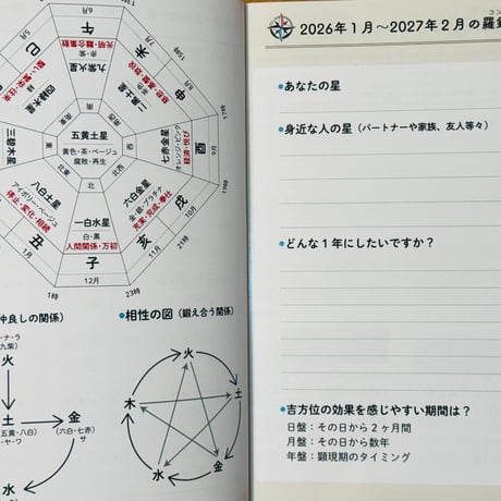 2026年開運手帳・幸運の羅針盤（コンパス）