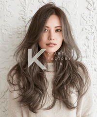 ボリューム感シルバーグレージュロングヘアー