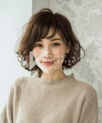 大人可愛いふんわりくびれカールボブヘアー