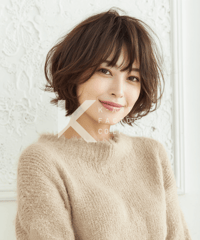 柔らかカールが可愛い大人ボブヘア