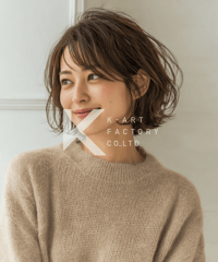 軽やか質感のナチュラル外ハネボブヘアー