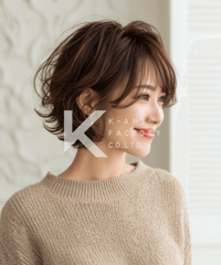 軽やかに揺れる大人可愛いショートボブヘアー