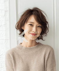 動きのある大人ナチュラルボブヘア