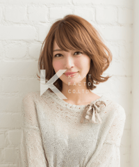 やわらか質感のナチュラルカールボブヘアー