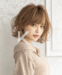 華やかベージュカラーの大人可愛いボブヘアー