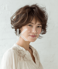 ふんわり軽やかな大人ショートレイヤー