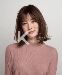 シースルーバングの抜け感外ハネボブヘアー
