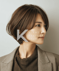 上品な毛流れで魅せる大人の美シルエットボブ