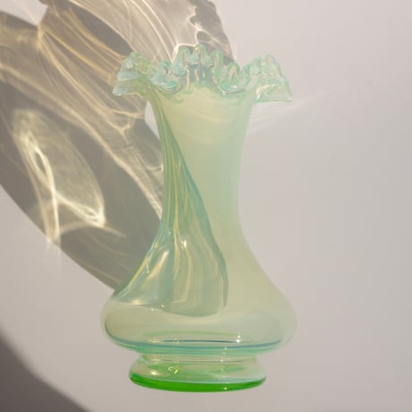 Green Frill Vase