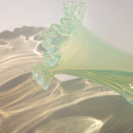 Green Frill Vase