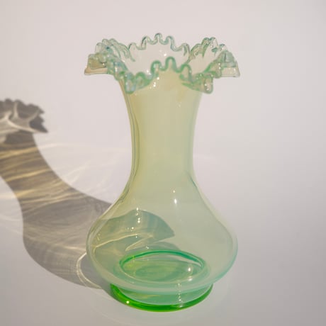 Green Frill Vase