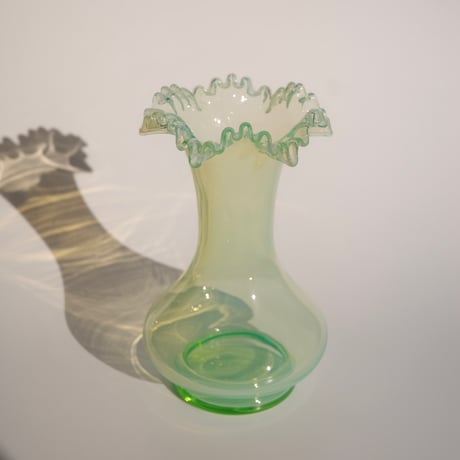 Green Frill Vase